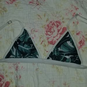 Cute green and white bathing suit top! Size small